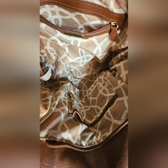 Big Buddha Grayson Handbag Pre-owned 👜 ❤️ Cream & Brown gold stud handbag! - Picture 13 of 13